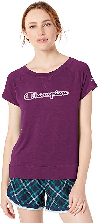 Champion Women's PHYS Ed Tee, Venetian Purple, Small at Amazon Women’s Clothing store女款T恤