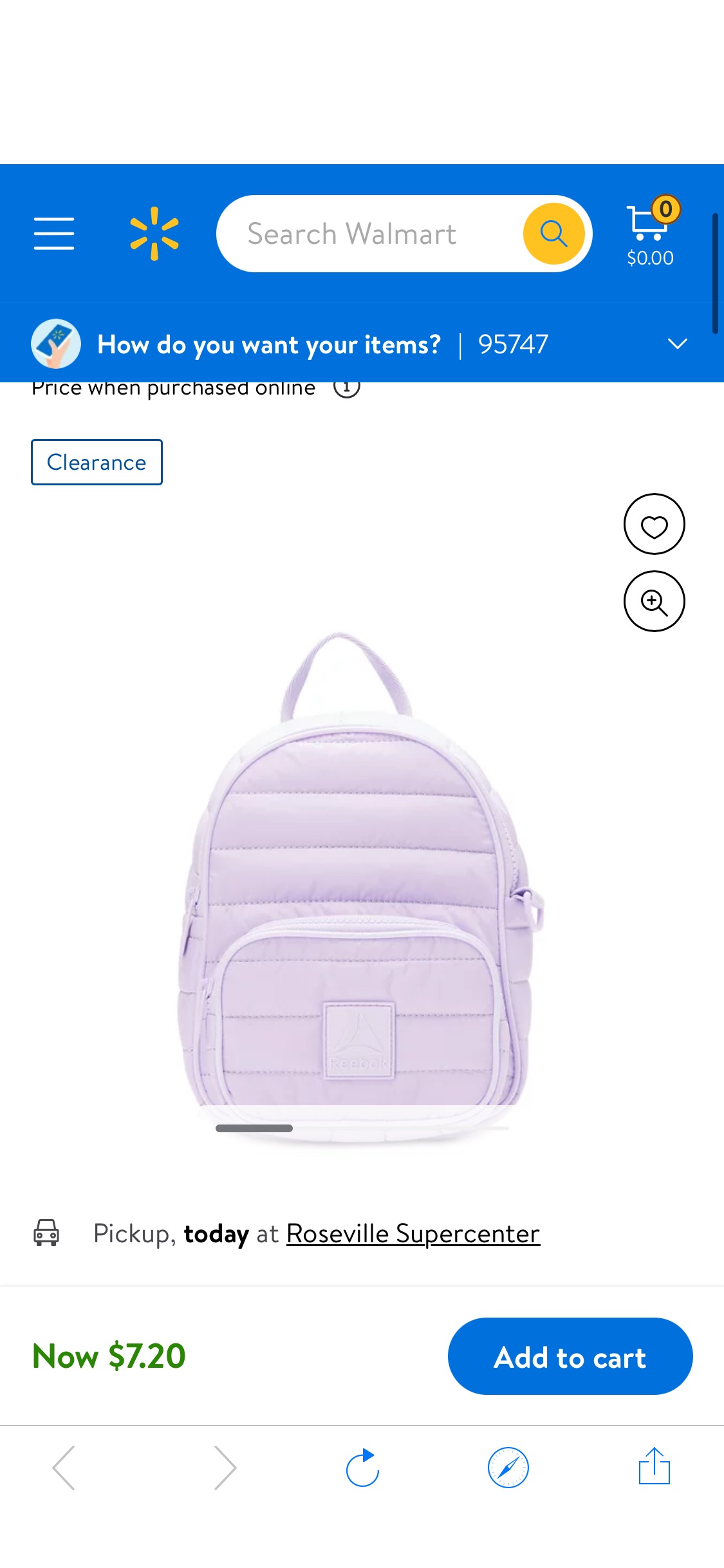 Reebok Women's Poppy Quilted Mini Backpack with Removable Pouch - Walmart.com
