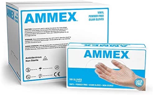 手套
Amazon.com: AMMEX Medical Clear Vinyl Gloves, Case of 1000, 4 mil, Size Small, Latex Free, Powder Free, Disposable, Non-Sterile, VPF62100: Industrial & Scientific