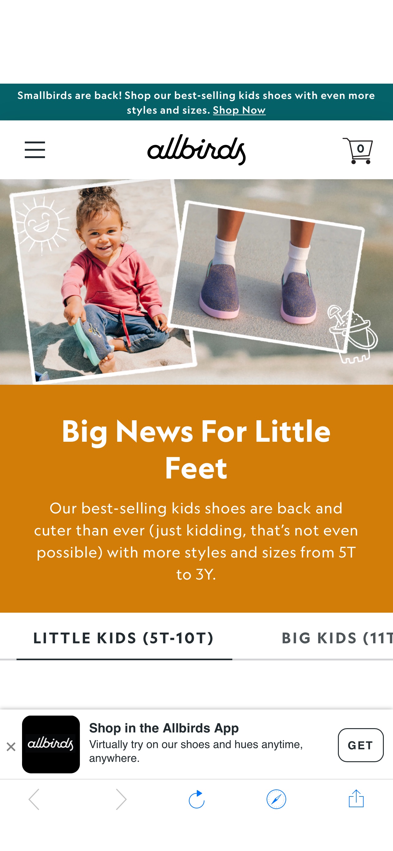 Big News For Little Feet Allbirds儿童鞋子