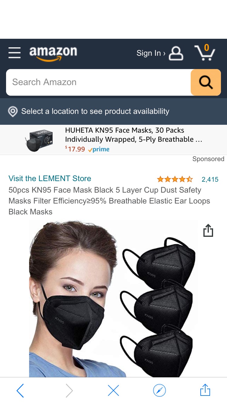Amazon.com: 50pcs KN95 Face Mask Black 5 Layer Cup Dust Safety Masks Filter Efficiency≥95% Breathable Elastic Ear Loops Black Masks : Everything Else 50个黑色KN95