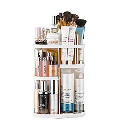 Makeup Organizer 360 Degree Rotation Adjustable Multi-Function Cosmetic Storage Box