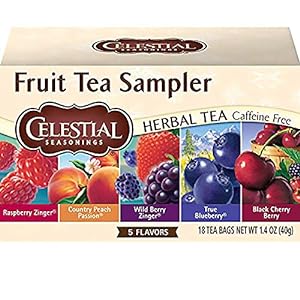 Amazon.com : Celestial Seasonings Herbal Tea, Fruit Tea Sampler, Raspberry Zinger, 