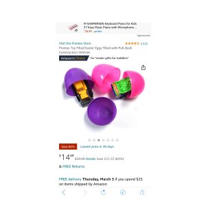 $14.49 Amazon.com: Prextex Toy Filled Easter Eggs Filled with Pull-Back Construction Vehicles : Toys & Game12颗彩蛋卡车系列玩具