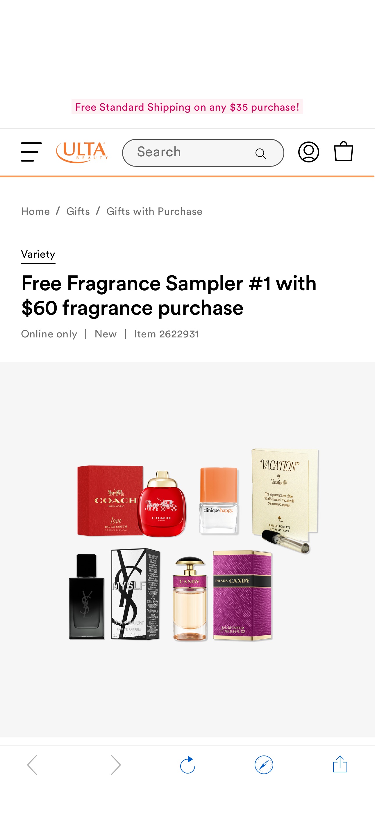 Free Fragrance Sampler #1 with $60 fragrance purchase - Variety | Ulta Beauty