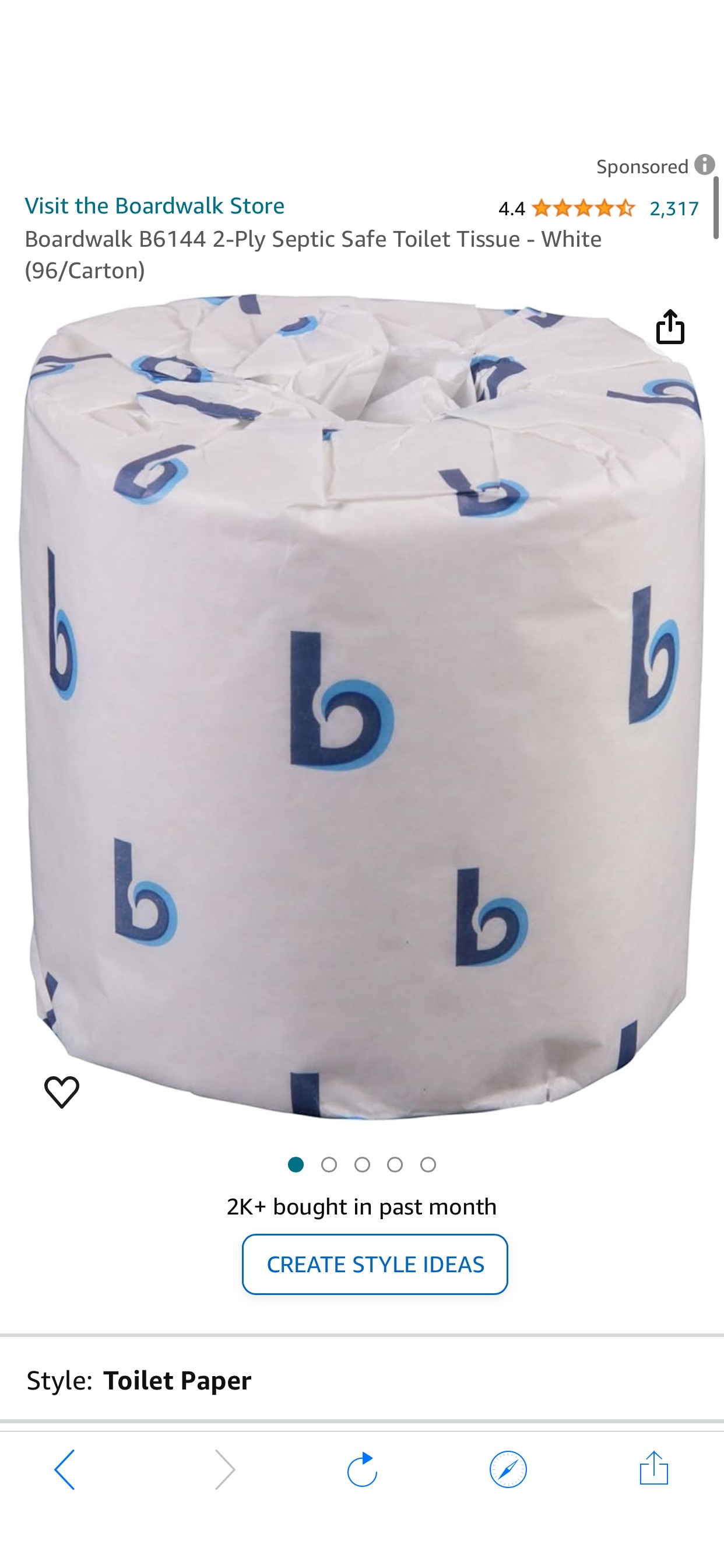 Amazon.com: Boardwalk B6144 2-Ply Septic Safe Toilet Tissue - White (96/Carton) : Health & Household 卫生纸96卷