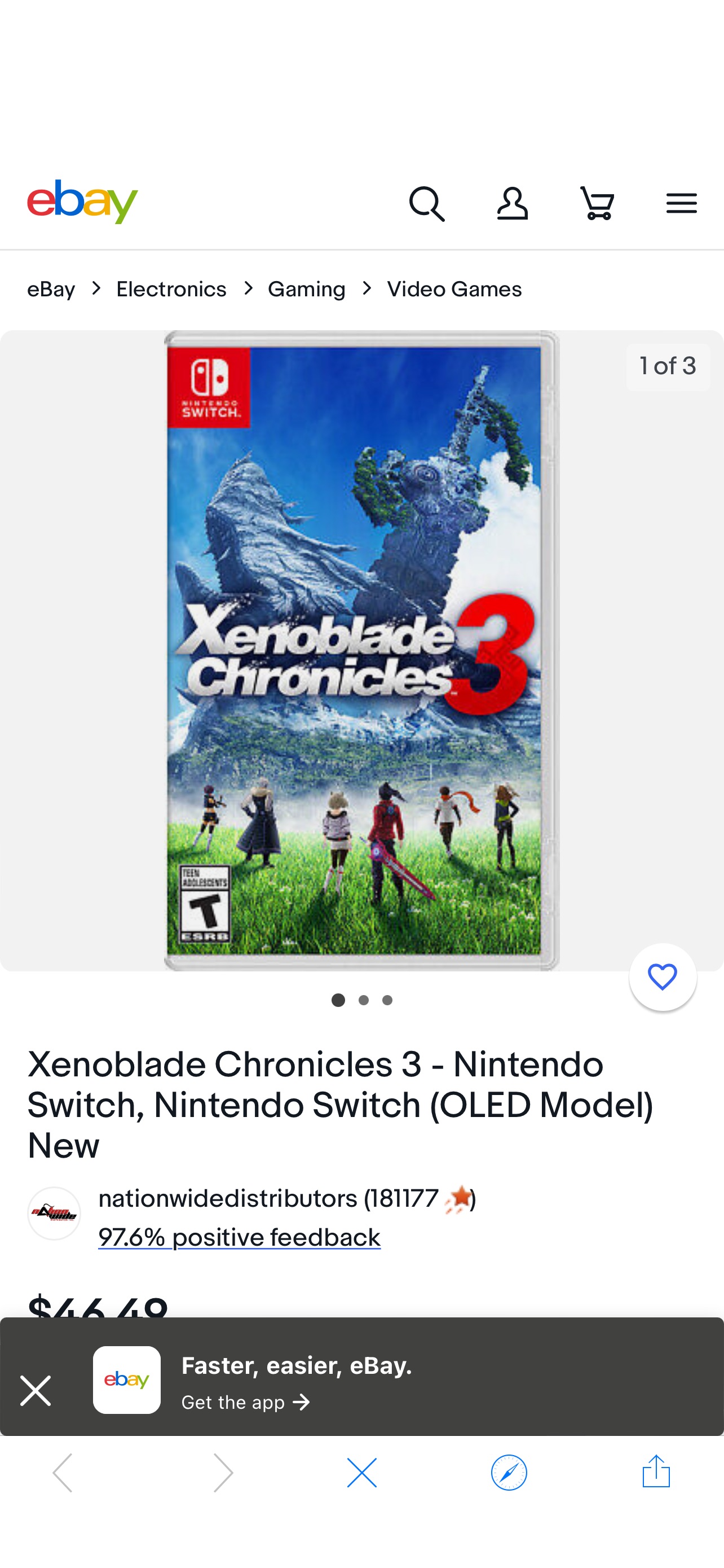 Xenoblade Chronicles 3 - Nintendo Switch, Nintendo Switch (OLED Model) New | eBay