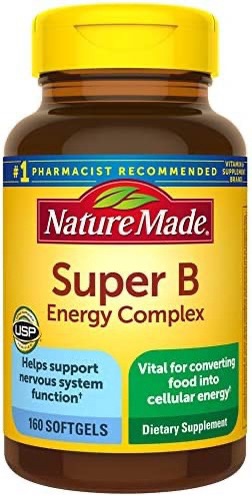 Amazon.com: Nature Made Super B Energy Complex, Dietary Supplement for Brain Cell Function Support, 160 Softgels, 160 Day Supply : Health & Household