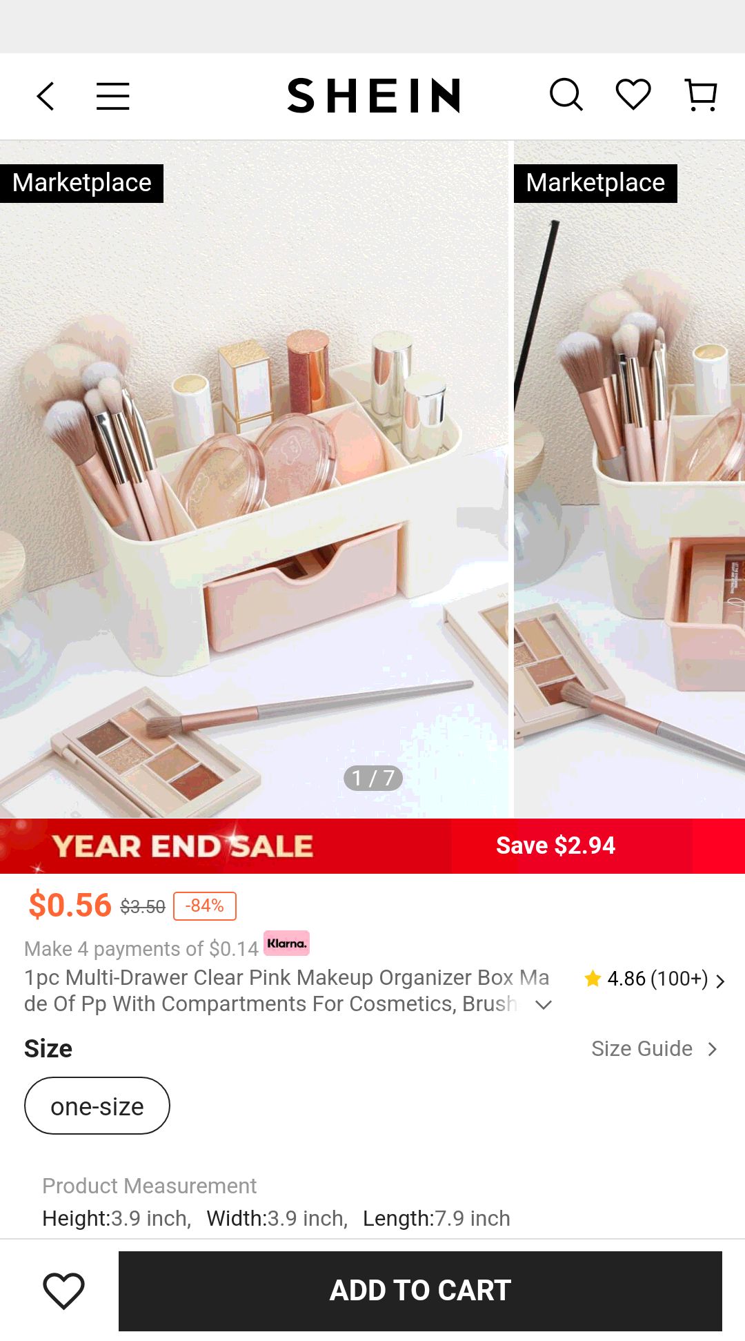 1pc Multi-drawer Clear Pink Makeup Organizer Box Made Of Pp With Compartments For Cosmetics, Brushes, Sponge And Jewelry, Perfect For Home/desktop Use By Women | SHEIN USA