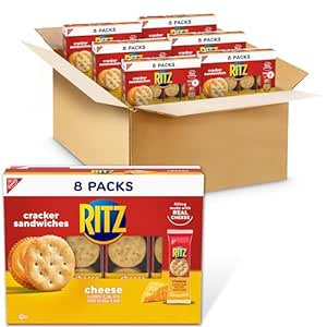 Amazon.com: RITZ Cheese Sandwich Crackers, 48 Snack Packs (6 Boxes, 6 Crackers Per Pack)