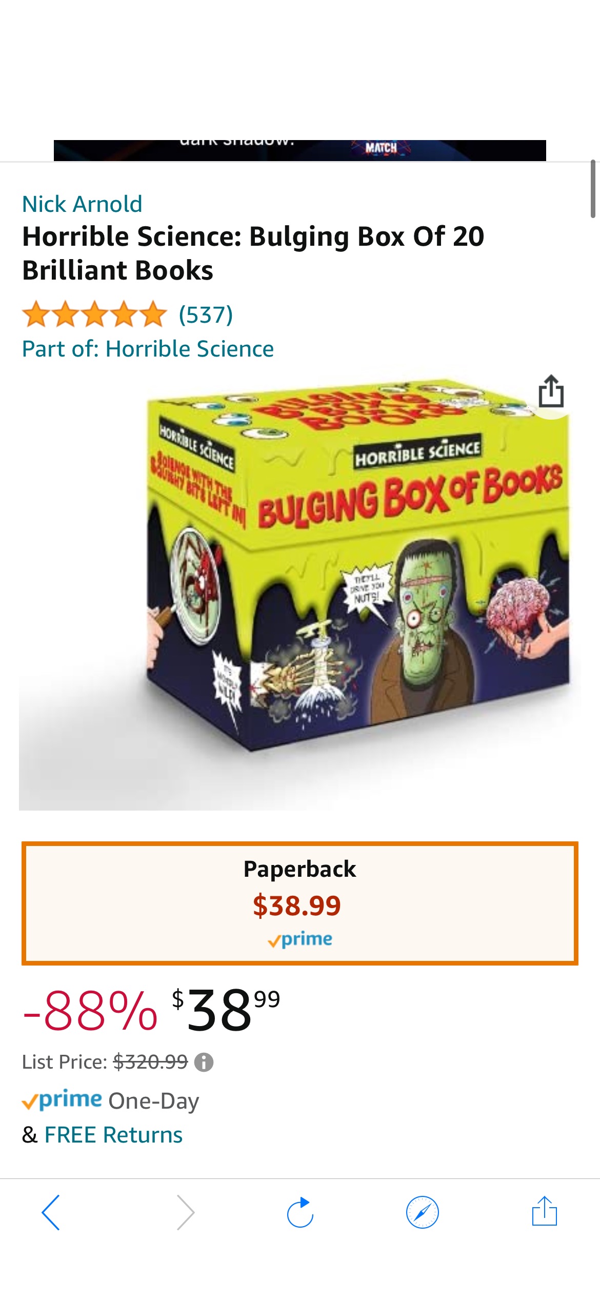 Horrible Science: Bulging Box Of 20 Brilliant Books: Nick Arnold: 9781407110356: Amazon.com: Books