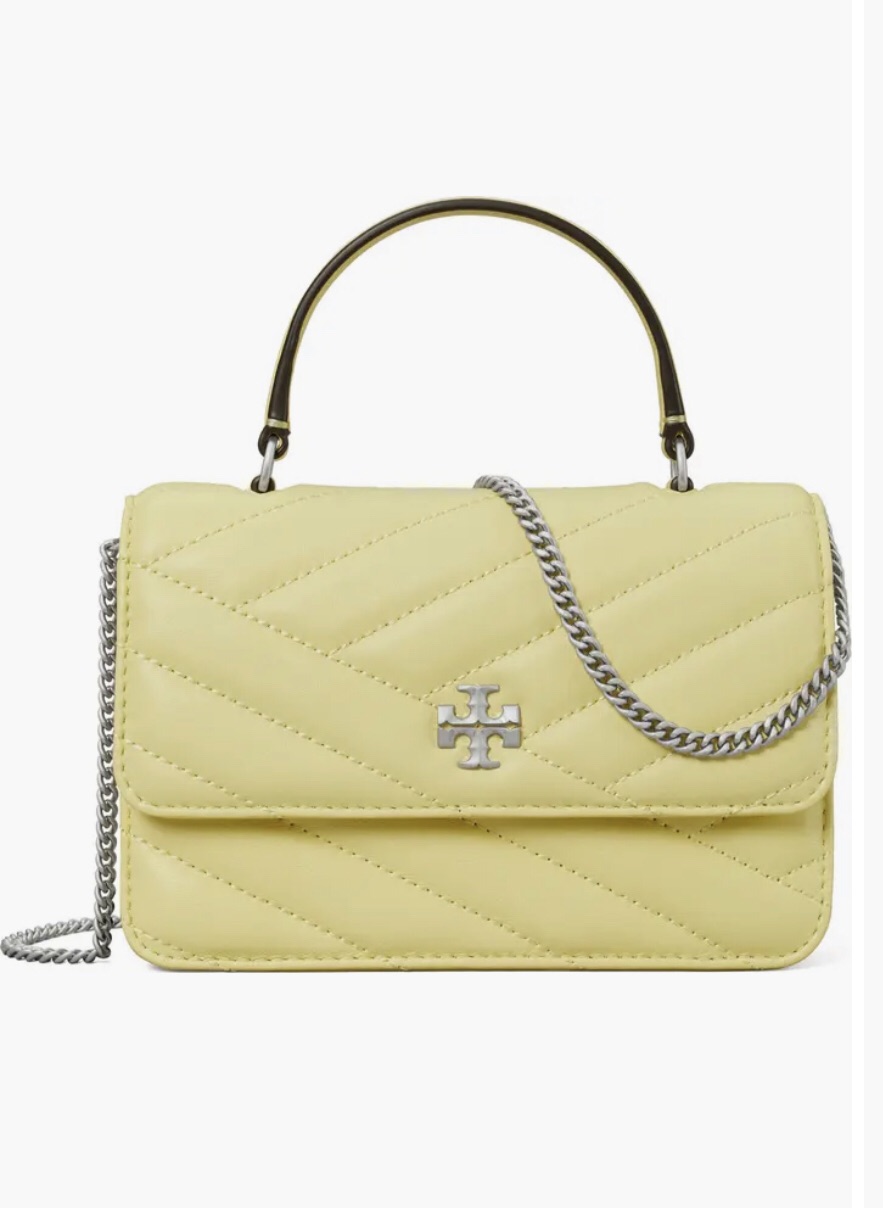Tory Burch Mini Kira Chevron Quilted Leather Top Handle Wallet on a Chain | Nordstrom
