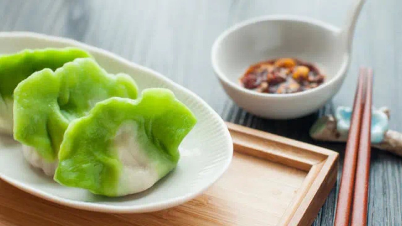                翡翠白菜饺子