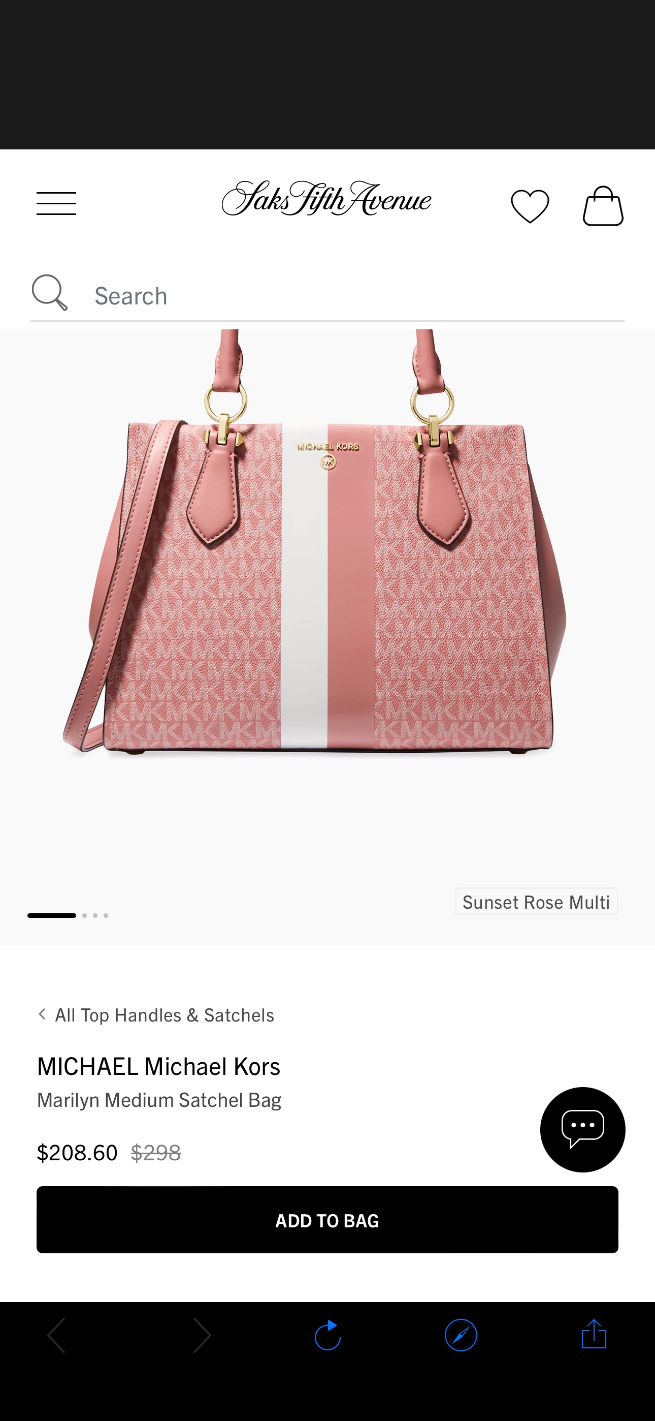 Shop MICHAEL Michael Kors Marilyn Medium Satchel Bag | Saks Fifth Avenue