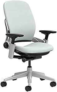 Amazon.com: Steelcase Leap Chair with Platinum Base &amp; Hard Floor Caster, Alpine : Home &amp; Kitchen
