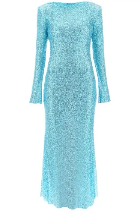 SELF PORTRAIT long-sleeved maxi dress with sequins and beads - Woman | Residenza 725