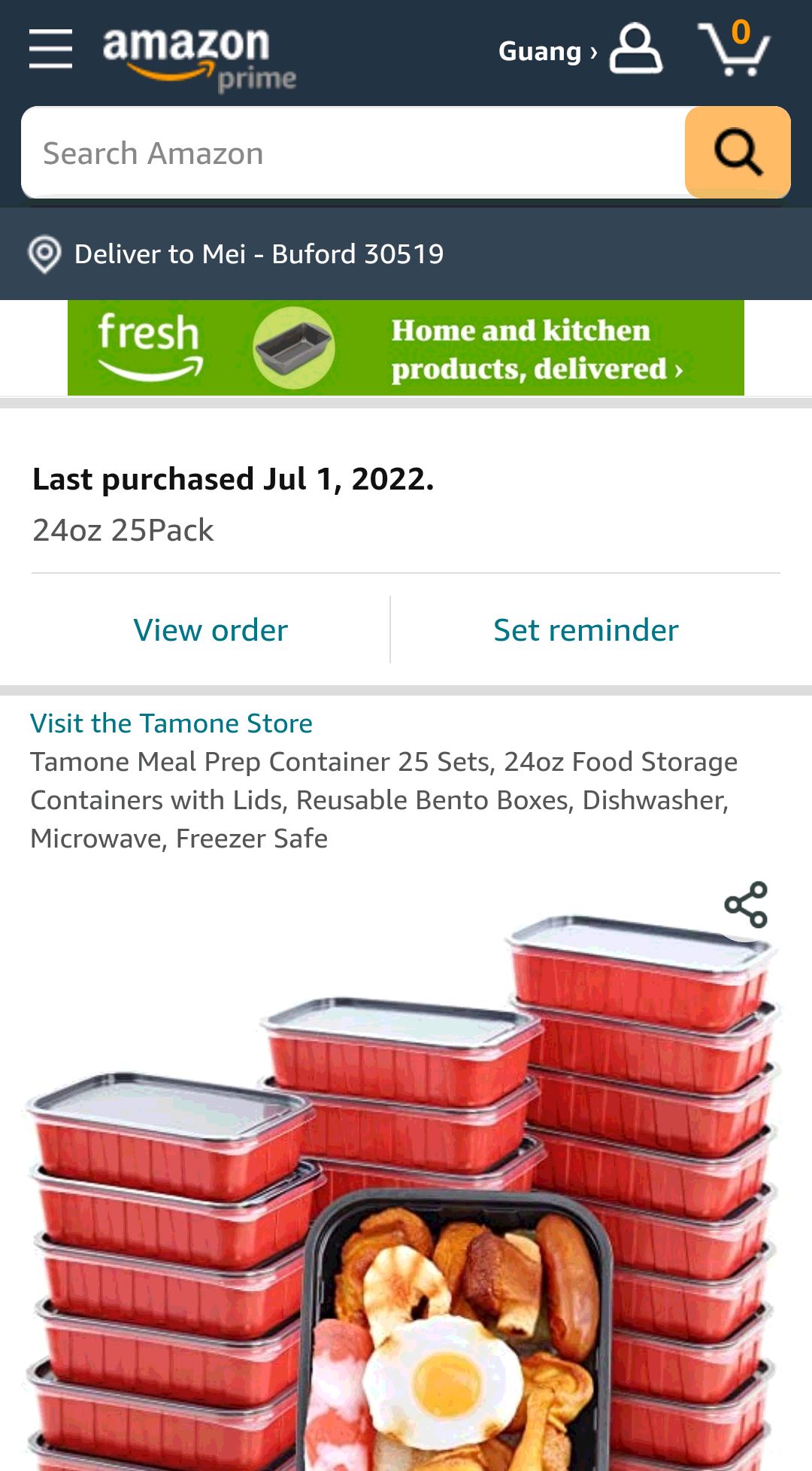 Tamone Meal Prep Container 25 Sets, 便当盒