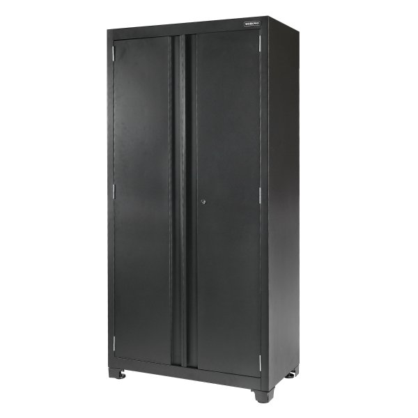 36-inch Heavy-Duty Garage Storage Cabinet, 3-Shelf, Steel, Black