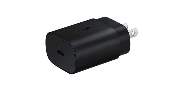 Samsung 25W USB-C Super Fast Wall Charger (USB-C cable is NOT included) - Black