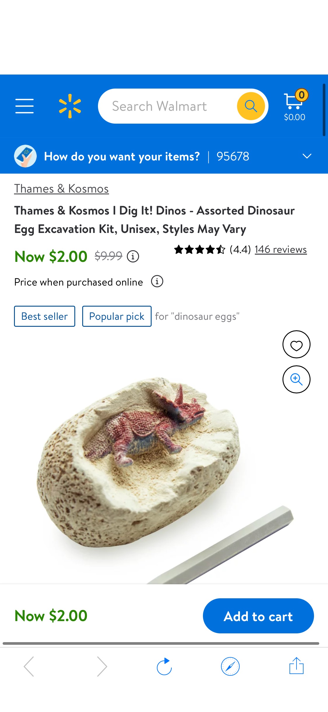 Thames & Kosmos I Dig It! Dinos - Assorted Dinosaur Egg Excavation Kit, Unisex, Styles May Vary - Walmart.com