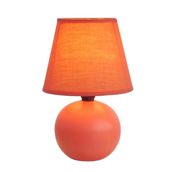 Simple Designs 陶瓷迷你台灯，橘色