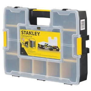STANLEY Adjustable Compartment Box,Plastic,Black STST14027