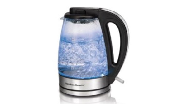 Hamilton Beach 1.7 Liter Electric Glass Kettle with Cord-Free Serving