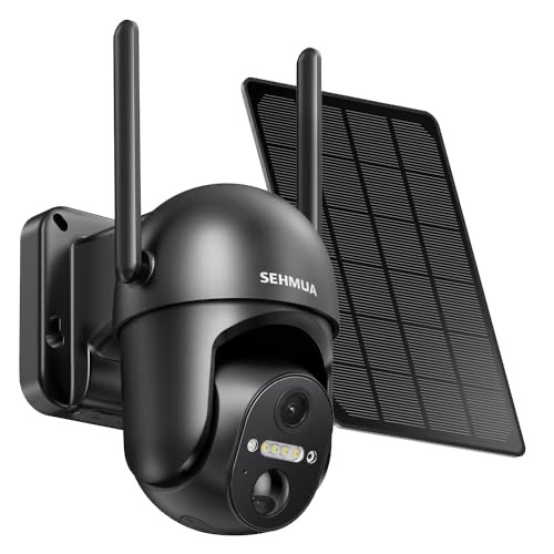 Amazon.com : SEHMUA Solar Security Cameras Wireless Outdoor, 2K 360° View Battery Powered Outdoor Camera, WiFi Home Security with Spotlight Color Night Vision, PIR Sensor : Electronics