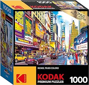 Amazon.com: Cra-Z-Art Kodak 1,000 Piece Jigsaw Puzzle, Times Square, 20” x 27” : Toys &amp; Games