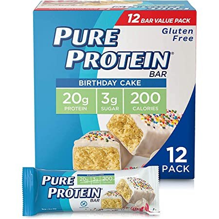 Pure Protein Bars Birthday Cake, 1.76 oz, Pack of 12