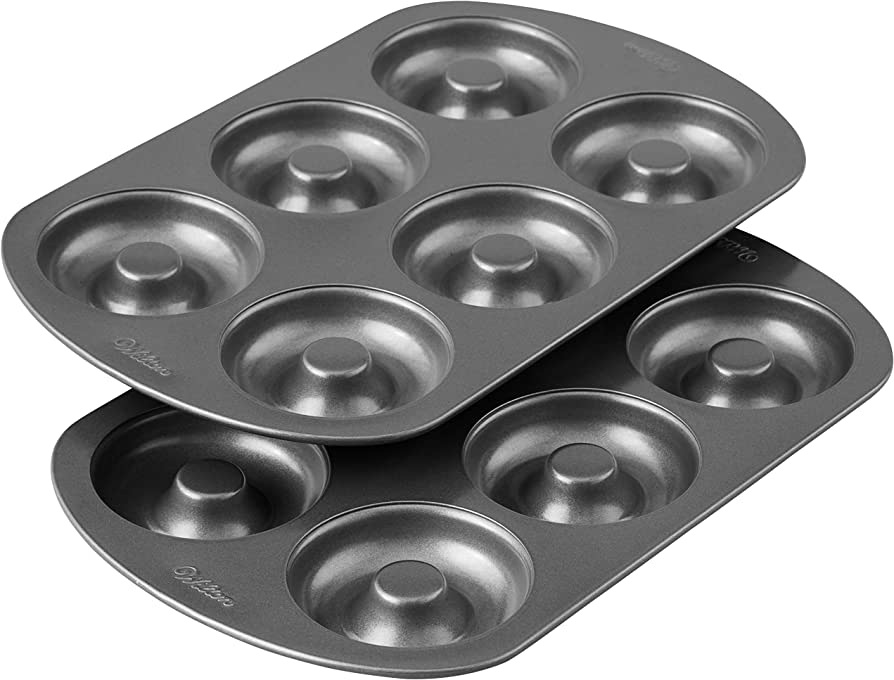 Amazon.com: Wilton Non-Stick 6-Cavity Donut Baking Pans, 2-Count : Home & Kitchen