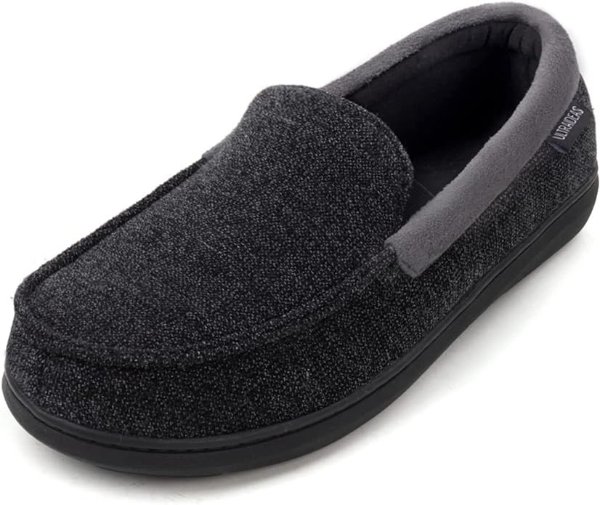 ULTRAIDEAS Men's Carver Slippers Moc Loafer House Shoes Memory
