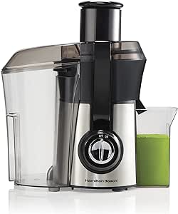 Amazon.com: Hamilton Beach Juicer Machine, Big Mouth Large 3” Feed Chute for Whole Fruits and Vegetables, Easy to Clean, Centrifugal Extractor, BPA Free, 800W Motor, Silver : Home &amp; Kitchen