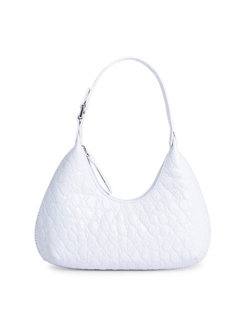 Shop By Far Baby Amber Croc-Embossed Leather Shoulder Bag | Saks Fifth Avenue 半价腋下包