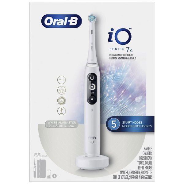 Oral-B iO 7G 声波充电式智能电动牙刷 白色