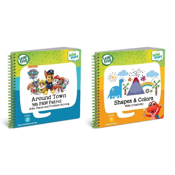 LeapFrog LeapStart 2 Book Combo: Shapes And Colors And Around Town With PAW Patrol : Target 点读书两本装