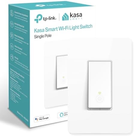 Kasa Smart Light Switch HS200, Single Pole, Needs Neutral Wire, 2.4GHz Wi-Fi Light Switch Works with Alexa and Google Home, UL Certified, No Hub Required , White, HS200 - Amazon.com