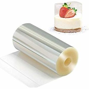 Amazon.com: Cake Collar, KOOTIPS Chocolate Mousse and Cake Decorating Acetate Sheet CLEAR ACETATE ROLL 125 Micron 32.8 Feet Long (3.9x 393inch): Kitchen & Dining