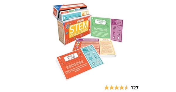 Carson Dellosa Stem Challenges Learning Cards Kit, 30 Science Projects, Stem Kits for Kids Ages 8-12, Science Experiments, Hands-On Activities for Homeschool or Classroom, Grades 2-5