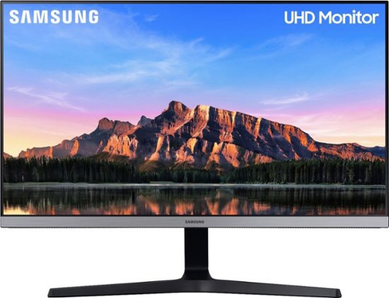 Samsung UR55 Series 28" IPS 4K UHD Monitor Dark Gray/Blue LU28R550UQNXZA - Best Buy三星显示屏