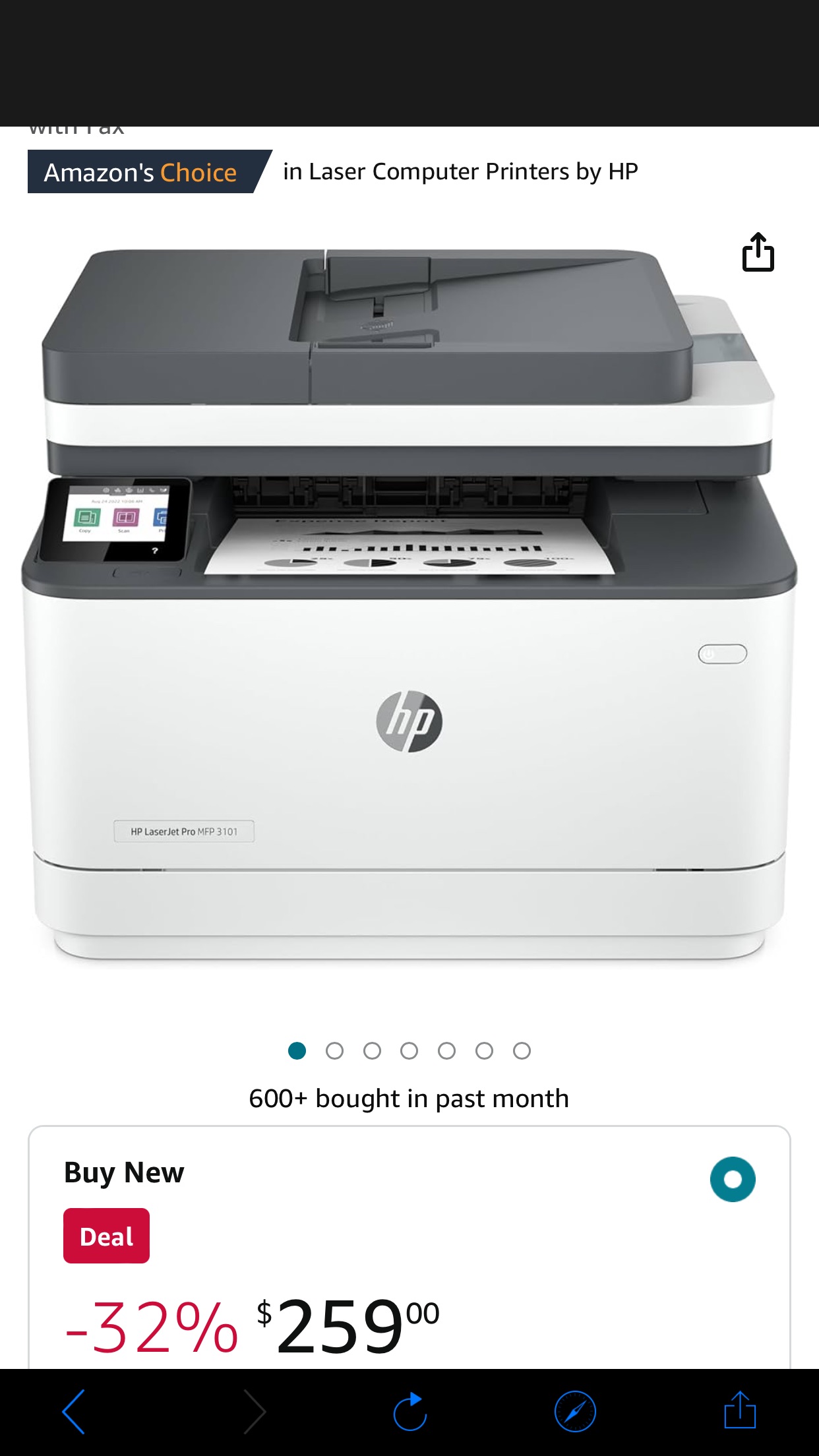 Amazon.com: HP Laserjet Pro MFP 3101fdw Wireless Black & White Printer with Fax