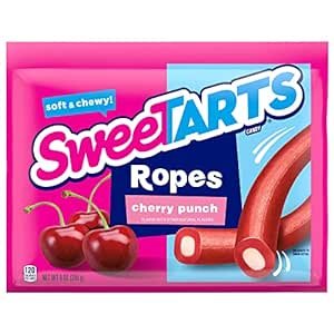SweeTARTS Soft & Chewy Ropes Candy, Cherry Punch, 9 Ounce