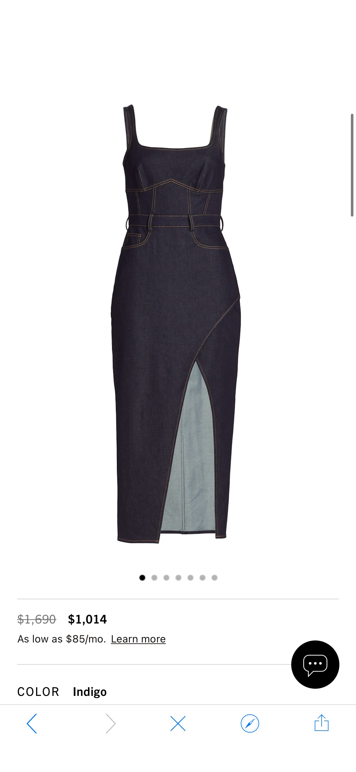 Shop Brandon Maxwell Slit Denim Midi-Dress | Saks Fifth Avenue
连衣裙