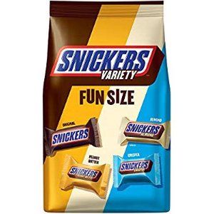 $7.34 SNICKERS Variety Mix Fun Size Chocolate Candy Bars 35.09-Ounce Bag 巧克力
