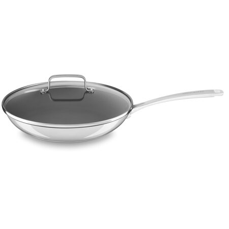 Kitchenaid Stainless Steel 12" Nonstick Skillet With Lid (Kc2S12Knls) 不锈钢锅