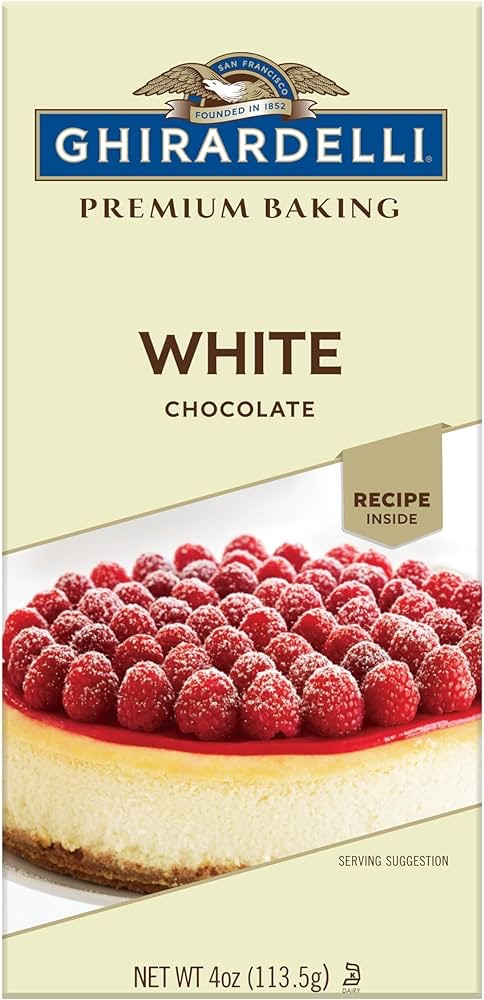 Amazon.com : GHIRARDELLI Premium White Chocolate Baking Bar, 4 OZ Bar : Grocery & Gourmet Food 烘培用白巧克力