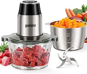 Amazon.com: GANIZA Food Processors, Electric Chopper with Meat Grinder &amp; Veggie Chopper 