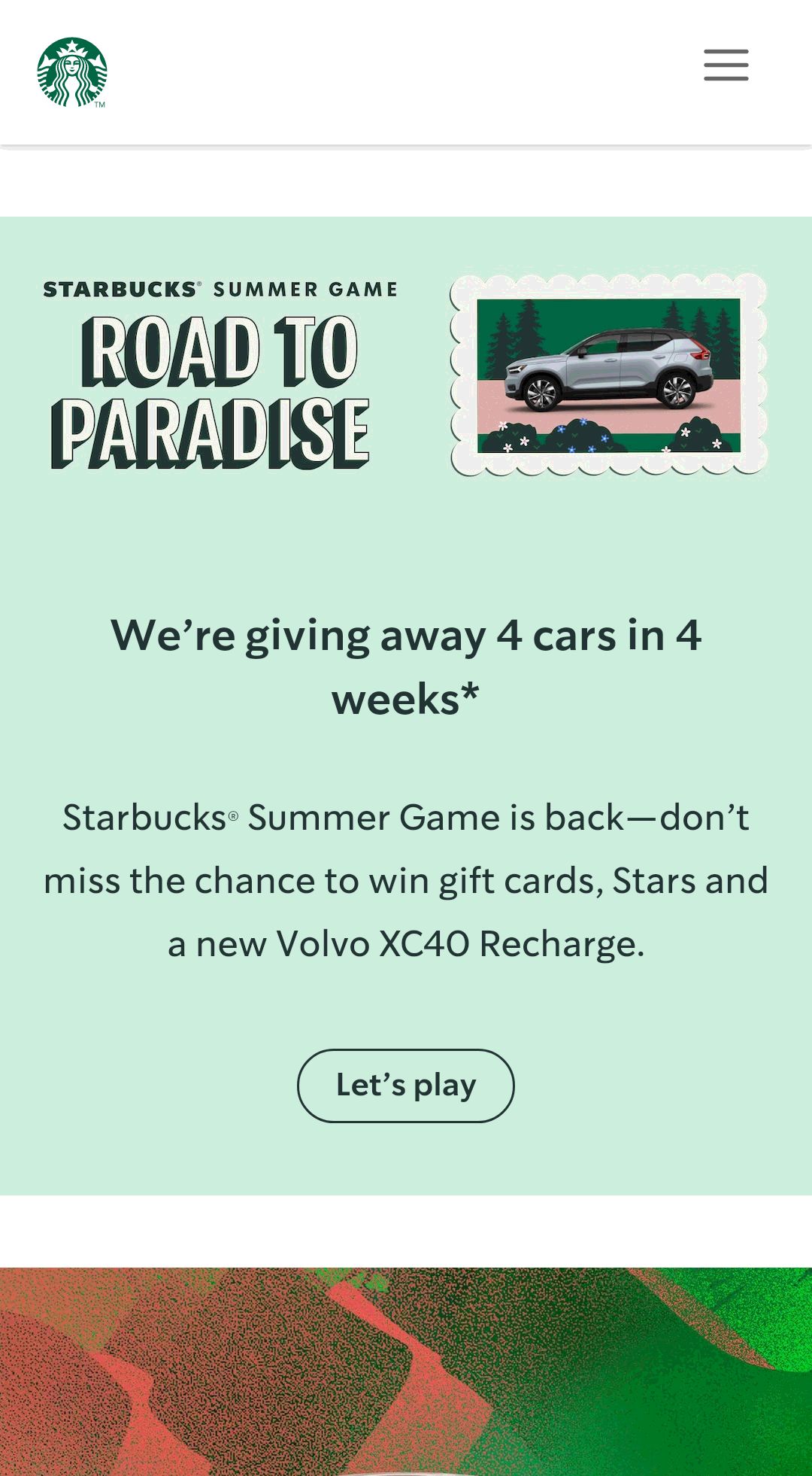 Starbucks夏季小游戏赢取免费星星和饮品
