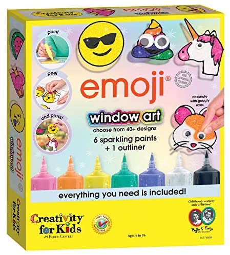 Amazon.com：儿童表情符号窗口艺术的创造力 - 为孩子们绘制自己的 DIY 窗口艺术工艺套件 (52%off)