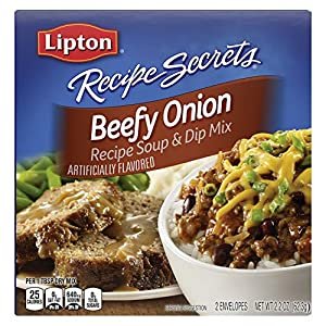 Soup Recipe Secrets Soup and Dip Mix For a Delicious Meal Beefy Onion Great With Your Favorite Recipes, Dip or Soup Mix 2.2 oz, Pack of 12
